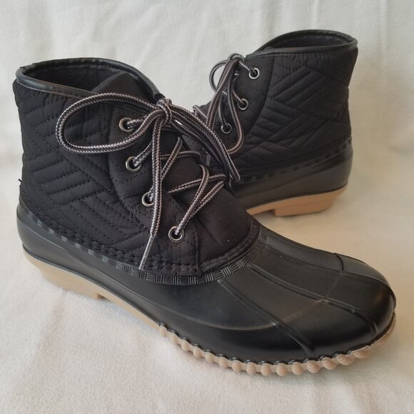 Magellan Outdoors Women Duck Boots Snow Waterproof Black Quilted Size 10 - Picture 1 of 8